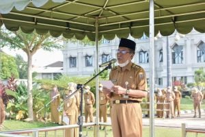 Wagub Abdullah Sani Pimpin Upacara Peningkatan Nasionalisme dan Kedisiplinan ASN