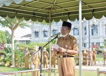 Wagub Abdullah Sani Pimpin Upacara Peningkatan Nasionalisme dan Kedisiplinan ASN