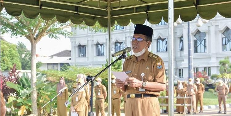 Wagub Abdullah Sani Pimpin Upacara Peningkatan Nasionalisme dan Kedisiplinan ASN