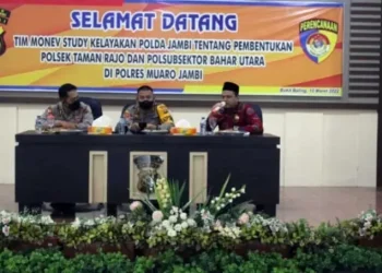 Ketua DPRD Muaro Jambi, Yuli Setia Hadiri Monev Studi Kelayakan Polsek Taman Rajo