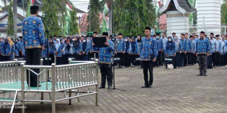Wakili Bupati MFA Sekda M Azan Pimpin Apel Gabungan HUT KOPRI Ke-51
