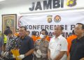 Lima Tersangka Kasus Narkoba Beserta Barang Bukti 2 Kg Lebih Diringkus Polda Jambi