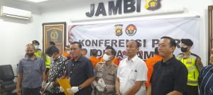 Lima Tersangka Kasus Narkoba Beserta Barang Bukti 2 Kg Lebih Diringkus Polda Jambi