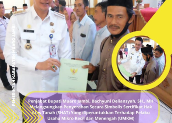 Penyerahan Sertifikat Hak Atas Tanah Bagi Usaha Mikro Kecil dan Menengah (UMKM)
