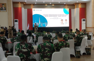 Al Haris Memberikan Materi dalam Apel Komandan Satuan Tersebar Kodam II Sriwijaya