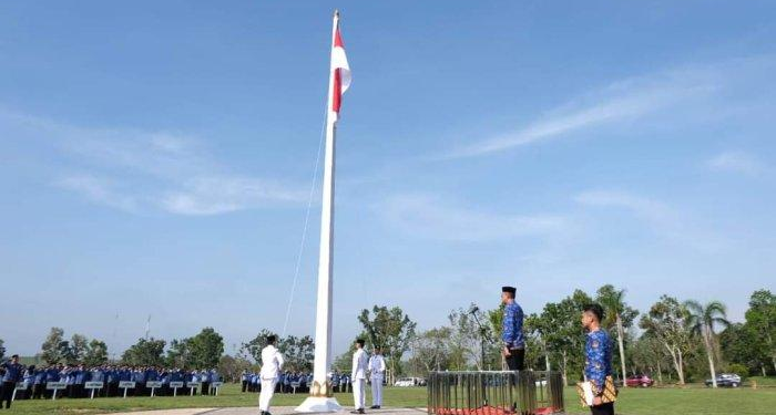 Pemkab Muarojambi Menggelar Upacara Hardiknas Bacakan Sambutan Mendikbudristek
