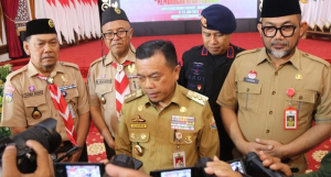 Gubernur Al Haris Melepas Kontingen Pramuka Jambi Untuk Mengikuti Lomba Tingkat V Nasional