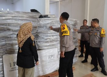 Optimalkan Pengamanan Pemilu 2024, Kapolres Tebo Cek Gudang Logistik