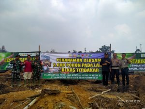 Pulihkan Lokasi Bekas Karhutla, PT ABT Tanam 3.000 Batang Pohon Beragam Jenis Tanaman