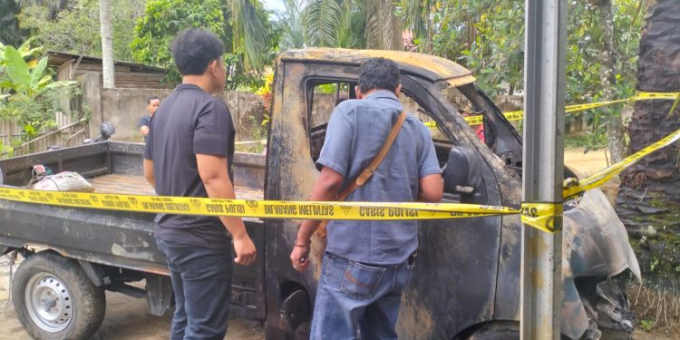 Mobil Caleg PPP di Merangin Diduga Dibakar OTK