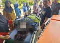 Jenazah korban penikaman oleh orang tidak dikenal saat dibawa ke RSUD kolonel Abundjani Bangko. (DETAIL/ist)