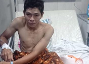 Korban Keganasan Beruang Saat di RSUD Raden Mattaher Jambi dan Petugas Saat Memasang Perangkap Beruang di Lokasi Kejadian. (Detail.id/ist)