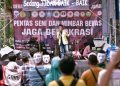 Pelanggaran HAM dan Politik Dinasti, Mahasiswa Jambi Gelar Mimbar Bebas