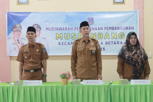 Wakili Bupati Tanjabbar, Sekda Agus Sanusi Buka Resmi Kegiatan Musrenbang Kecamatan Kuala Betara Tahun 2025
