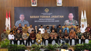 Pj Bupati Muarojambi Hadiri Acara Serah Terima Jabatan Kepala BPK RI Perwakilan Jambi