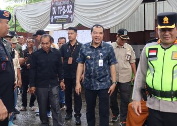 Pj Bupati Merangin Bersama Forkopimda Pantau Pencoblosan di Sejumlah Kecamatan