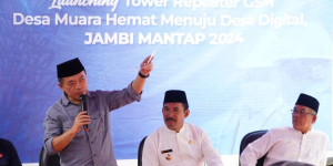 Gubernur Jambi Launching Repeater GSM di Desa Muaro Hemat