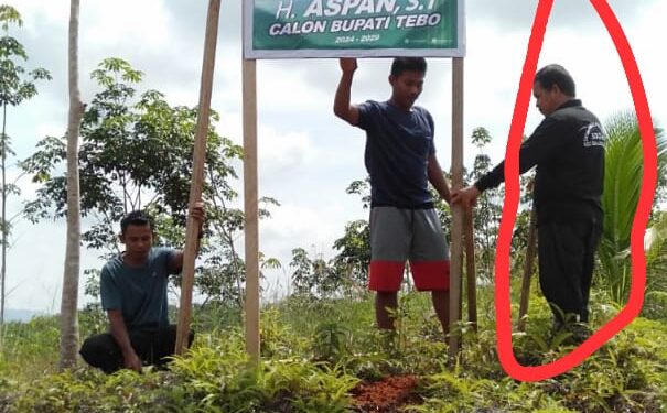 Sejumlah Perangkat Desa Di Tebo Diduga Di Intervensi Kadis PMD Pasang Spanduk Calon Bupati Tebo,Ini Tanggapan Aktifis Tebo Jambi