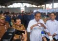 Kunjungi Pasar Rakyat dan Gudang Bulog, Presiden Jokowi Disambut Meriah Warga Merangin