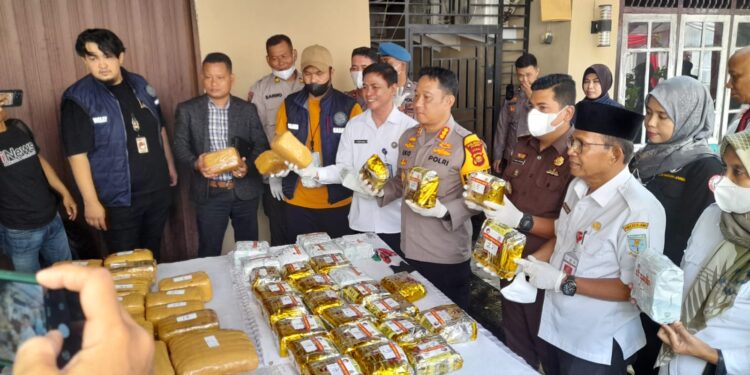 Sejumlah BB Narkoba Dimusnahkan Polresta Jambi