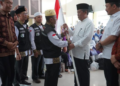 Wagub Sani Sambut Kepulangan Jemaah Haji Asal Provinsi Jambi Kloter 24 di Asrama Haji