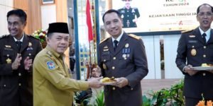 Al Haris Hadiri Syukuran Peringatan Hari Bhakti Adhyaksa ke-64 di Kantor Kejati Jambi