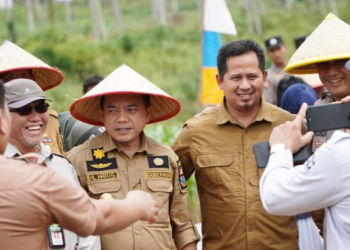 Gubernur Jambi Didampingi Kapolda Jambi, Danrem 042 Gapu dan Forkompimda Lakukan Penanaman Jagung Dukung Swasembada Pangan