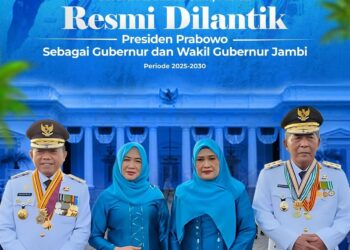 Resmi Dilantik Menjadi Gubernur Bersama Wakilnya, Al Haris: “Mari kita Bergandengan Tangan Membangun Jambi yang lebih baik Periode 2025-2030”