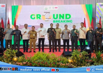 Al Haris Dampingi Jaksa Agung Lakukan Ground Breaking di RS Adyaksa Jambi Seberang