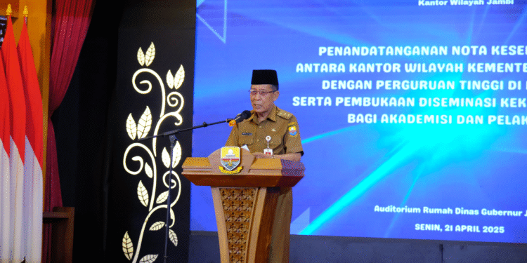 Wagub Sani Dukung Sinergi Antara Kanwil Kemenkum Jambi Dengan Perguruan Tinggi dan Masyarakat Guna Lindungi HAKI