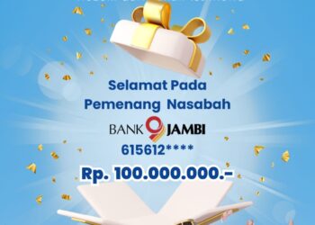 Nasabah Bank Jambi Raih Hadiah Rp 100 Juta dalam Undian Tabungan Simpeda Periode Pertama