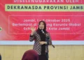 Wastra Jambi Naik Kelas, Ketua Dekranasda Provinsi Jambi Hesti Haris Buka Pelatihan Desain Fesyen