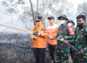 Londerang Kembali Terbakar, Al Haris Turun Langsung Uji Zat Pemadam Api Gambut