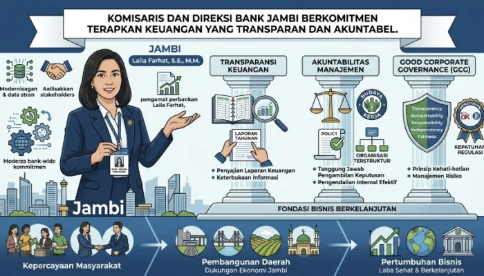 Komisaris dan Direksi Bank Jambi Berkomitmen Terapkan Keuangan yang Transparan dan Akuntabel