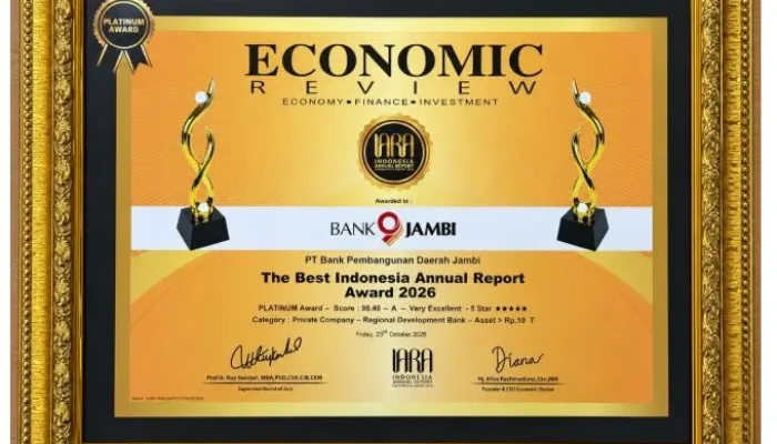 Bank Jambi Raih The Best Indonesia Annual Report Award 2026 Predikat Platinum